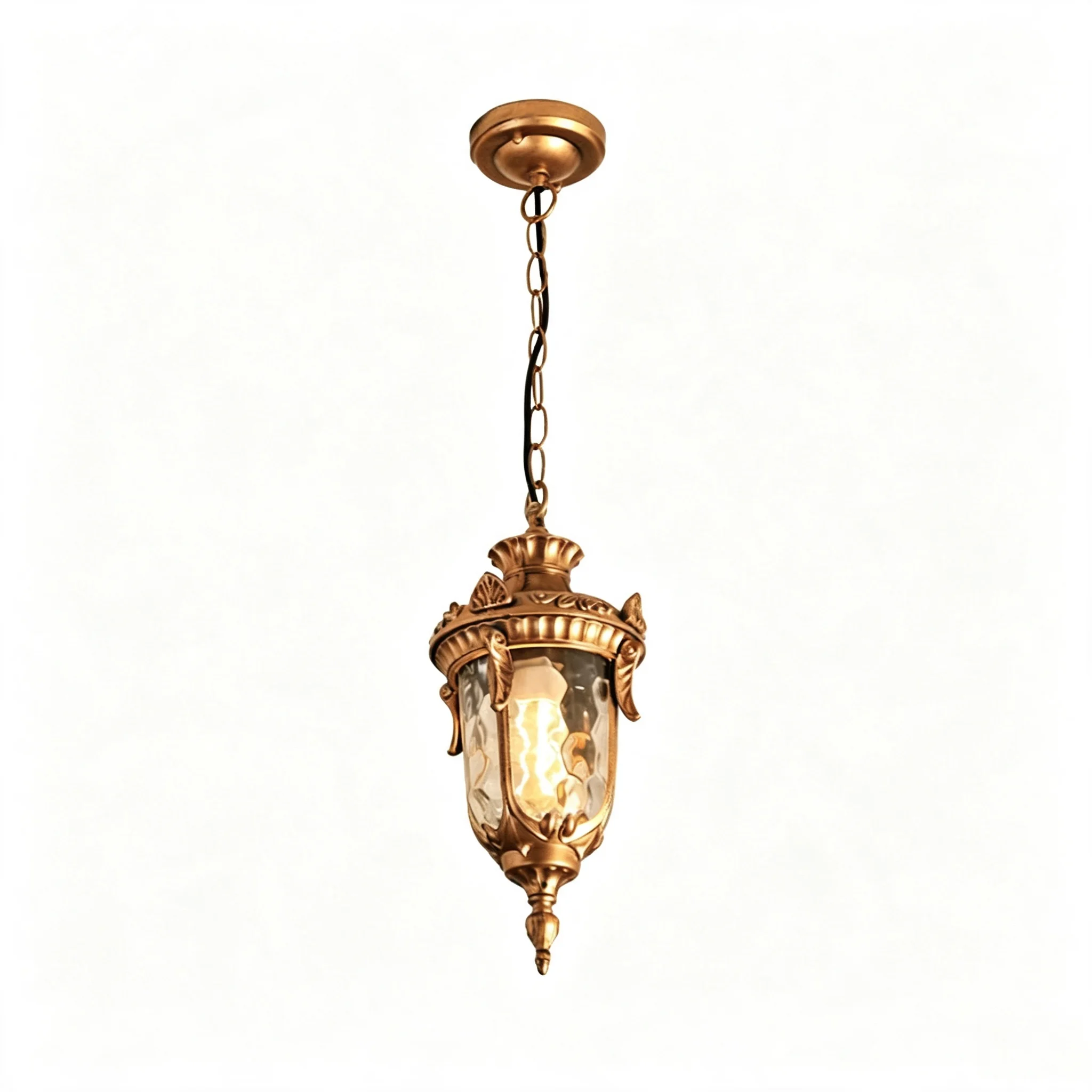 European Style Outdoor Waterproof Pendant Light Minimalist Design for Garden Villa Balcony Corridor Lighting