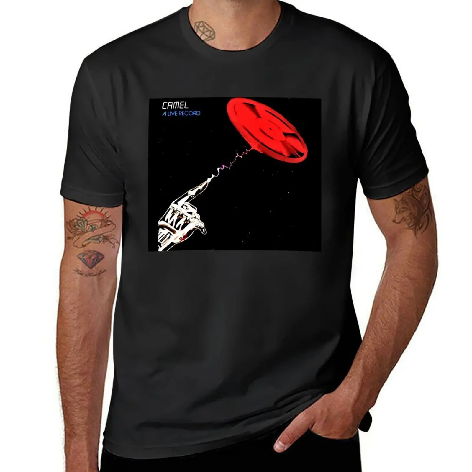

Camel - English Progressive Rock Band - A Live Record T-Shirt graphics hippie clothes tshirts for men