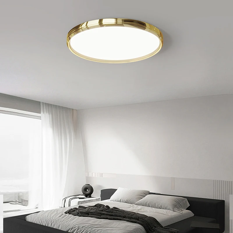 Ultra-thin Glossy LED Ceiling Lamp Bedroom Ceiling Lamp Living Room Simple Style Light Luxury Lighting Decorative Lamps