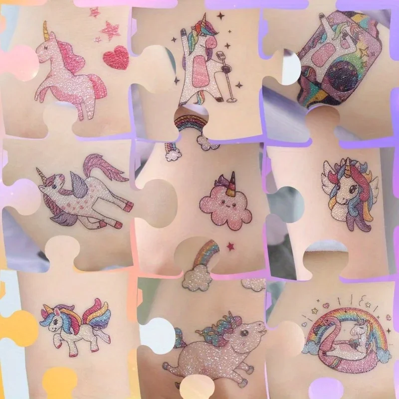 Wholesale 14 Sheets Glittering Stickers Decoration, Temporary Tattoo for Kids Children Personalized Fun
