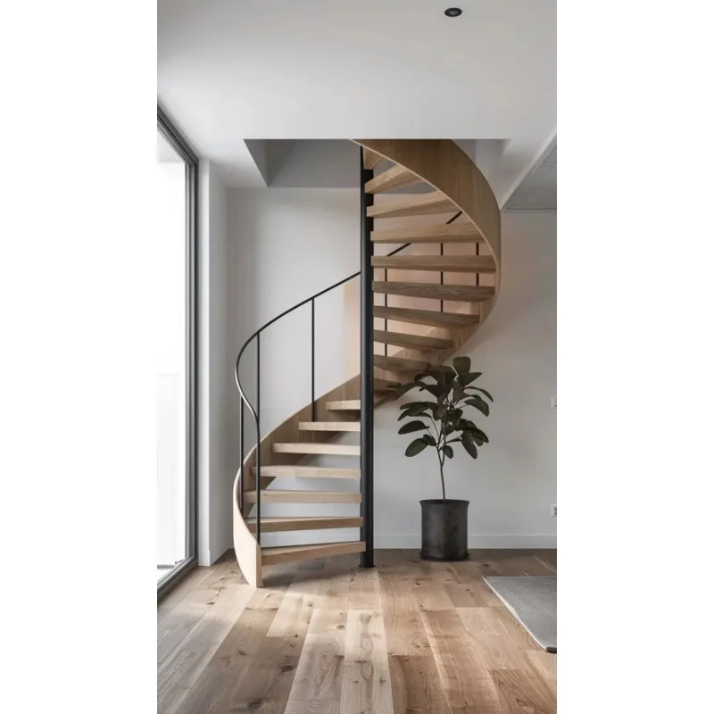 custom.Prima Staircase Custom  Modern Wrought Iron Wood Glass Staircase