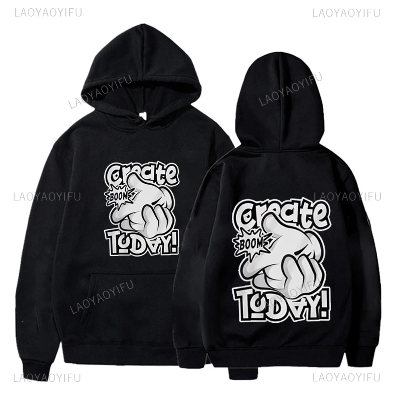 Casual High Street Cartoon Finger Graphic Hooded Sweatshirts for Men Pullover  Hot Sale