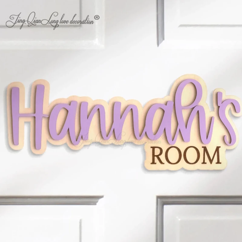 Custom Name Sign Personalized Wooden Name Sign for Nursery Wall Decor Wood Letters Baby Nursery Name Sign Wooden Sign Baby Name