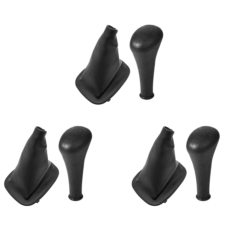 3X 5 Speed Gear Shift Knob Gaiter Boot Case Cover For Mercedes Benz C E S Class W124 S124 W126