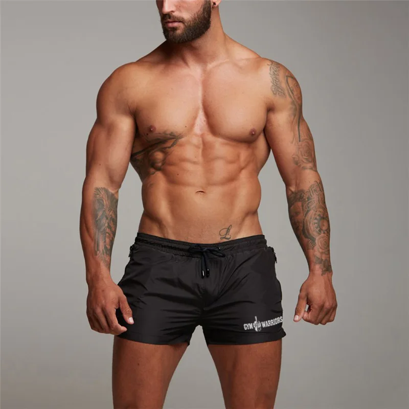 Gym Fitness Breathable Quick Dry Shorts Summer Bodybuilding Jogging Beach Short Pants Mens Basketball Training Casual Shorts