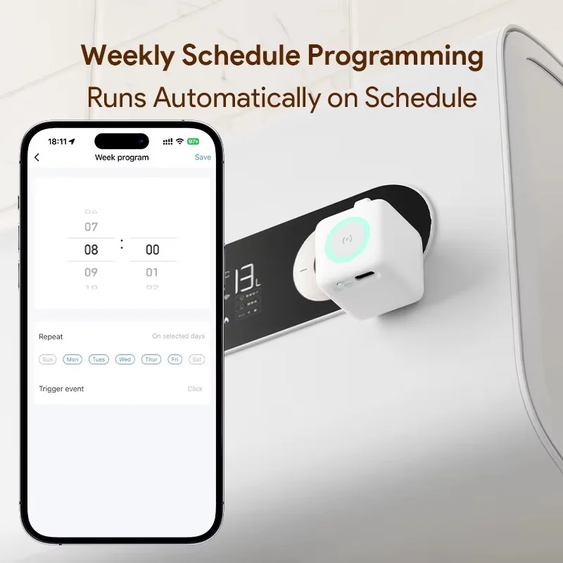 Tuya Zigbee Smart Fingerbot Plus Type C Rechargeable Robot Button Pusher 5V Arm Switch Work with Alexa Google Home Alice