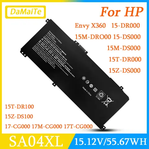 SA04XL Batteria Del Computer Portatile Per HP Envy X360 15-DR 15-DR0010TX Serie HSTNN-OB1F HSTNN-OB1G HSTNN-UB7U L43248-541 L43248-AC1