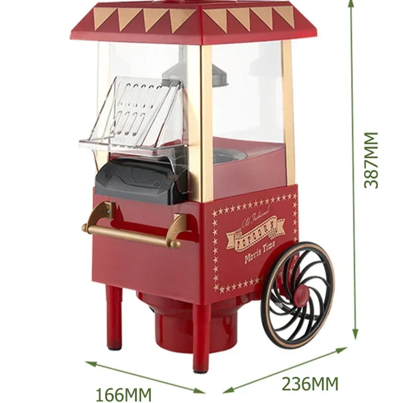 Elektryczny maszyna do robienia popcornu domowy maszyna do popcornu kukurydziany w pełni automatyczny wózek Corn Popper DIY kreatywność dla dzieci