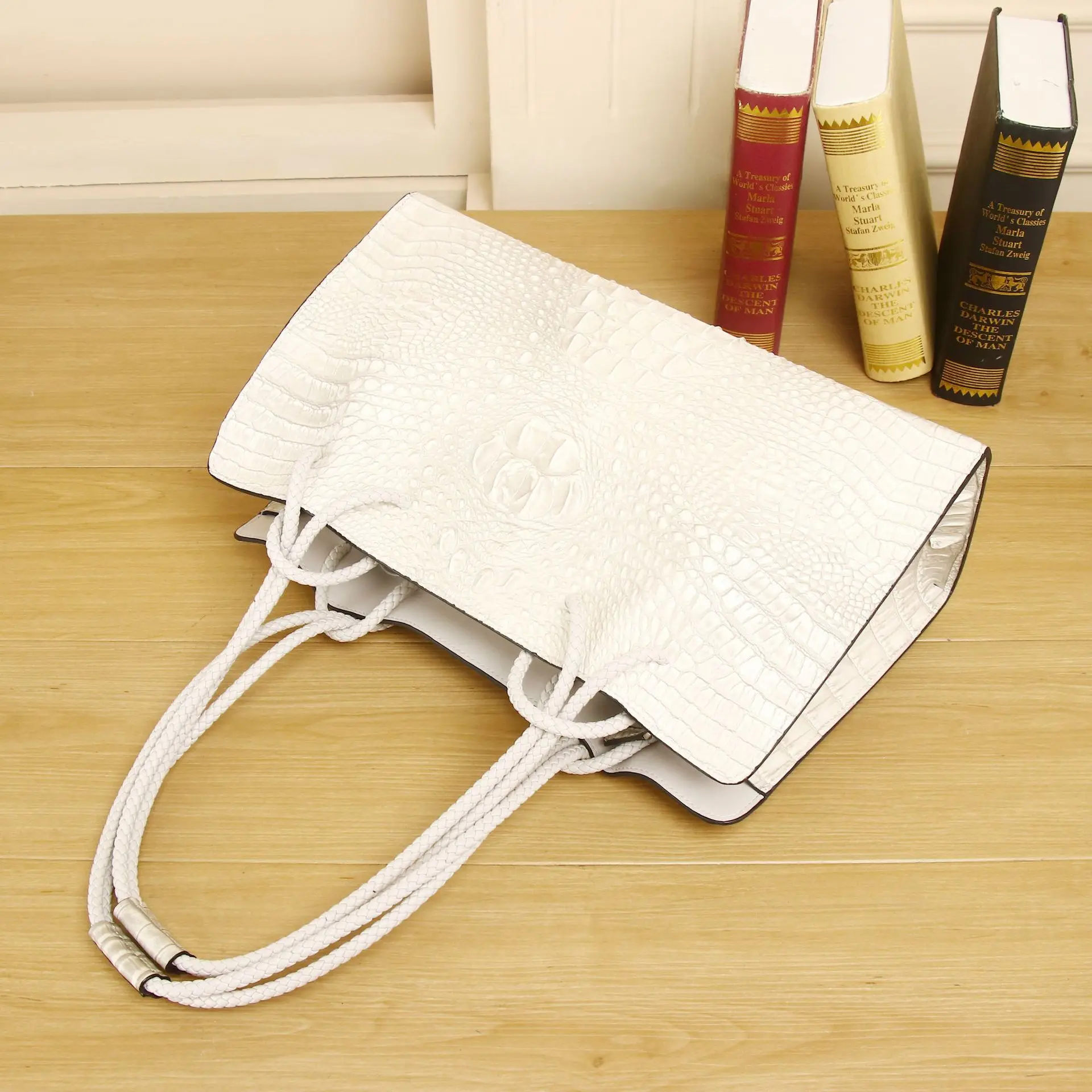 Crocodile Pattern Handbag Large Capacity Women's Tote Fashion and Trendy One Shoulder Diagonal Straddle Bag сумка через плечо