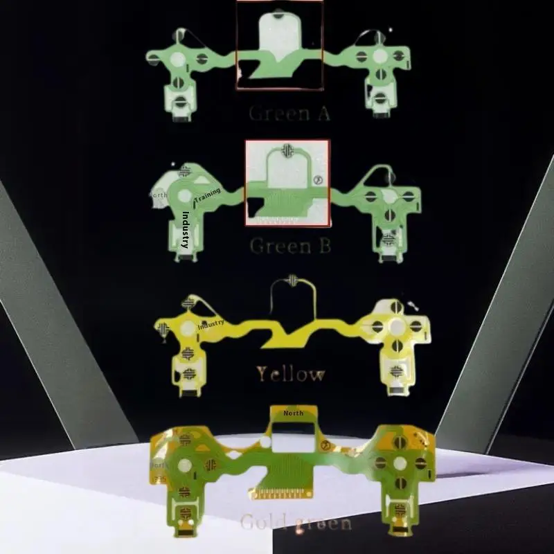 قطعة بديلة من افعل ذلك بنفسك لوحدة تحكم Sony PS4 2.0؛ قطعة واحدة من ملحقات وحدة التحكم في الألعاب، كابل مرن مع لوحة مفاتيح دائرة PCB