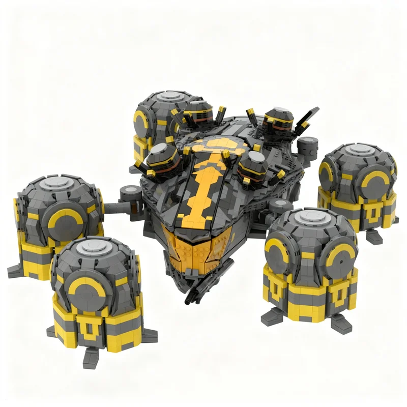 5498pcs MOC Games The Tetrapod Model Building Blocks Christmas Gift Brick DIY Birthday Idea Assemble Collection Education 3D
