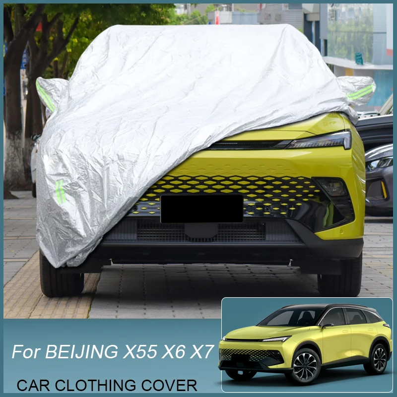 

Full Car Cover Rain Frost Snow Dust Waterproof Protect Cover For BEIJING X55 X6 X7 2022-2025 External Auto Accessopries