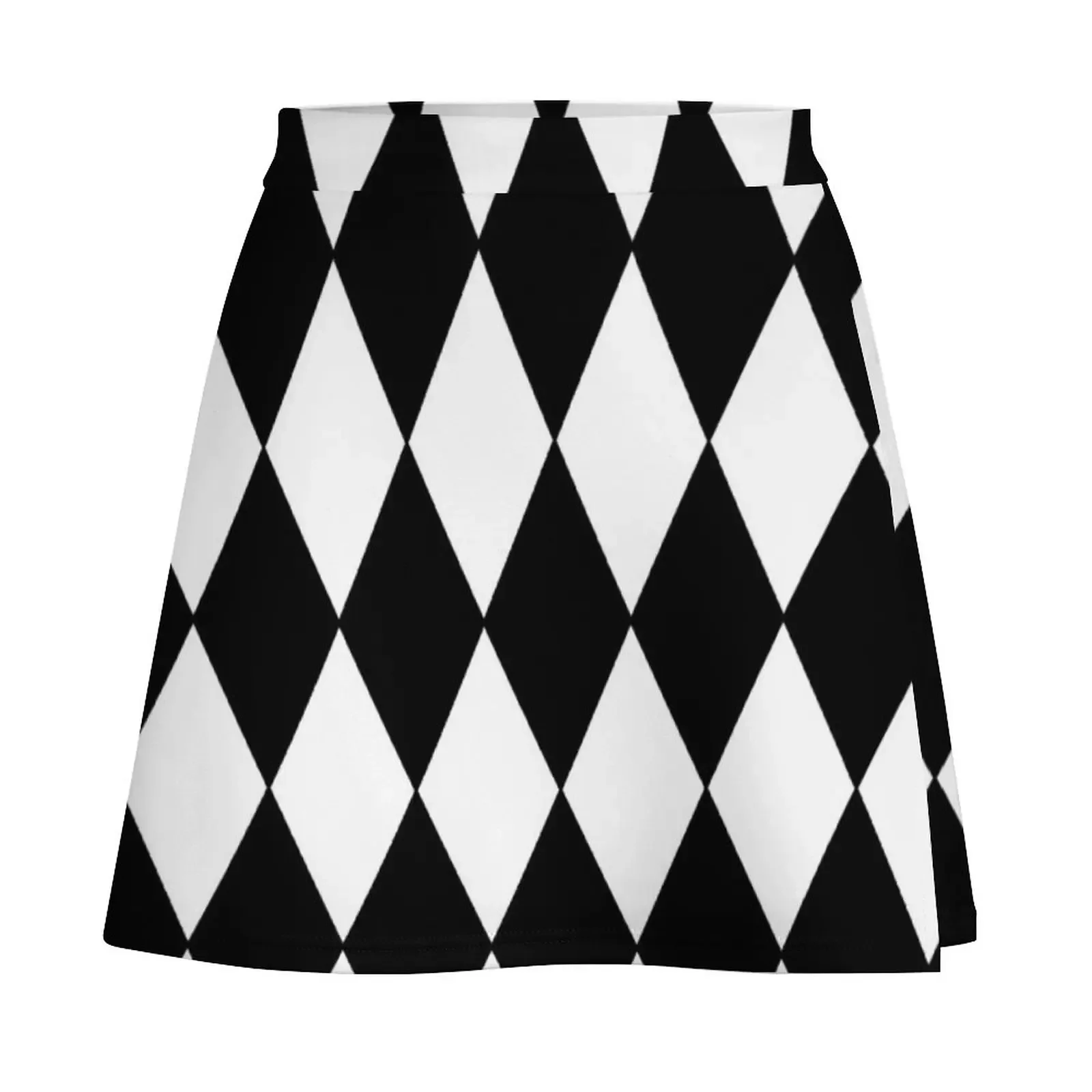 Black White Harlequin Mini Skirt 90s vintage clothes women's clothing summer 2024 novelties clothing women summer 2024