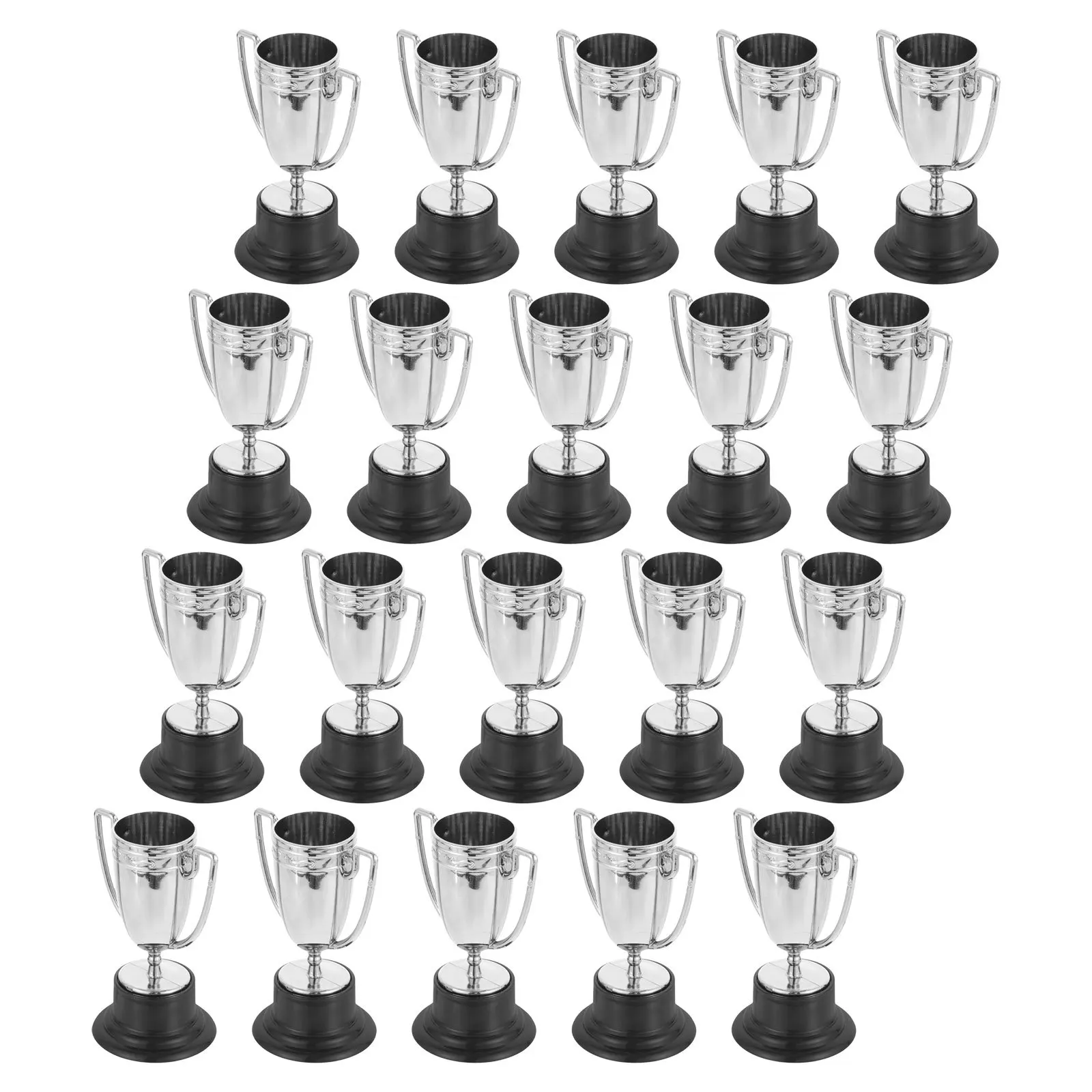 

20Pcs Small Gold Trophy Cups Bright Finish Plastic Winner Awards Party Favor Supplies Kids Celebrations Golden Trophy