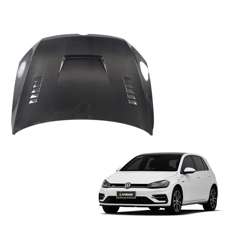

Langyu Car Modification Parts Carbon Fiber Engine Cover for Golf 7 MK7 Engine Bonnet Hood