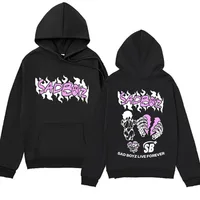 Sudadera con capucha con gráficos Junior H Sad Boyz para hombre y mujer, moda de alta calidad, sudaderas Vintage Harajuku de gran tamaño, sudaderas con capucha de Hip Hop callejero