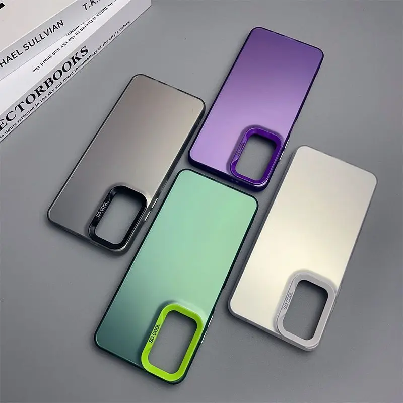 For Realme Narzo 50A Prime Case Realme Narzo 50 Phone Case Narzo 50 Pro 50i PrIme Cover Luxury Metallic Aurora Skin Matte Cover