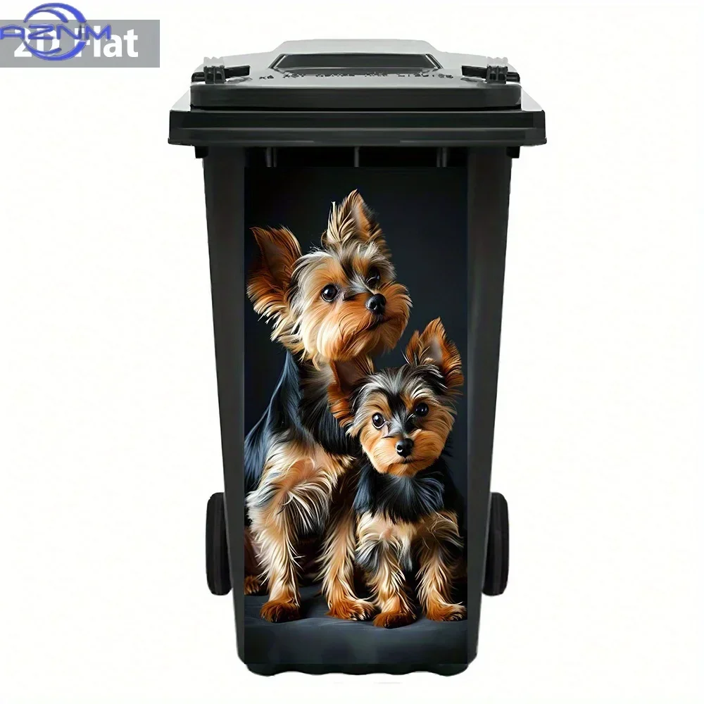 Yard Trash Container 2D Printed Decor Decal DIY Refresh Ornament for Household Bin