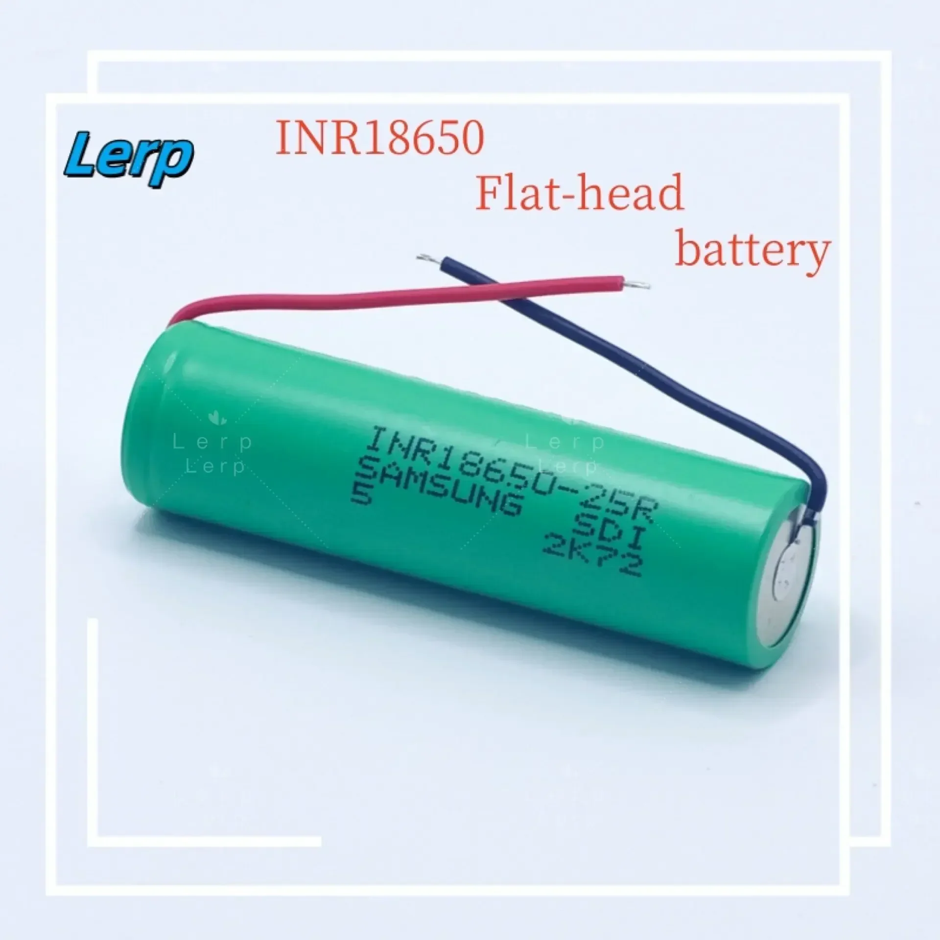 100% batería original INR18650 25R 18650 2500mAh 3,7 V 18650, batería de litio OpladBare Hoge Stroom en 20A 25R+wire