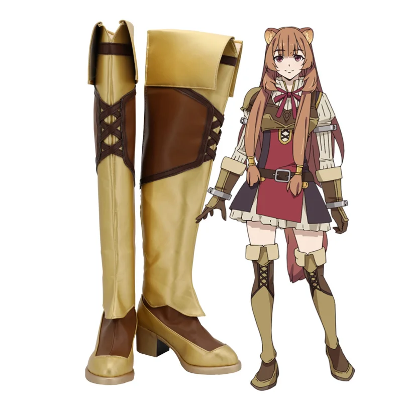 The rising of the shield hero Tate no Yuusha no Nariagari Anime boots Halloween Raphtalia Cosplay Shoes European Size