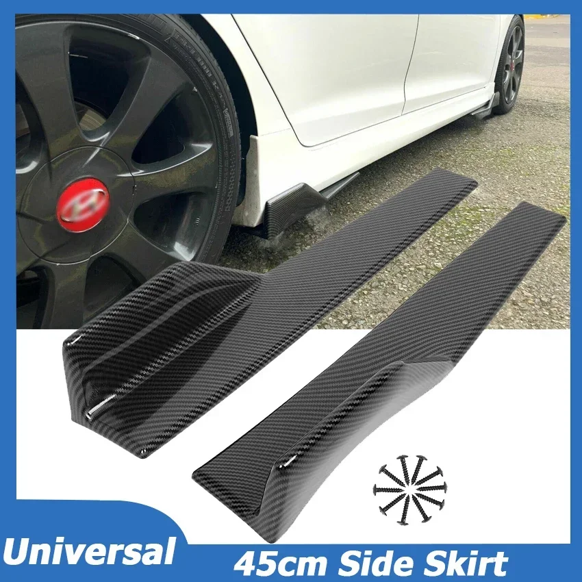 

45cm Universal Side Skirt Anti-Scratch Winglet Extension Body Kit For Hyundai Elantra Honda Civic BMW VW Toyota Car Accessories