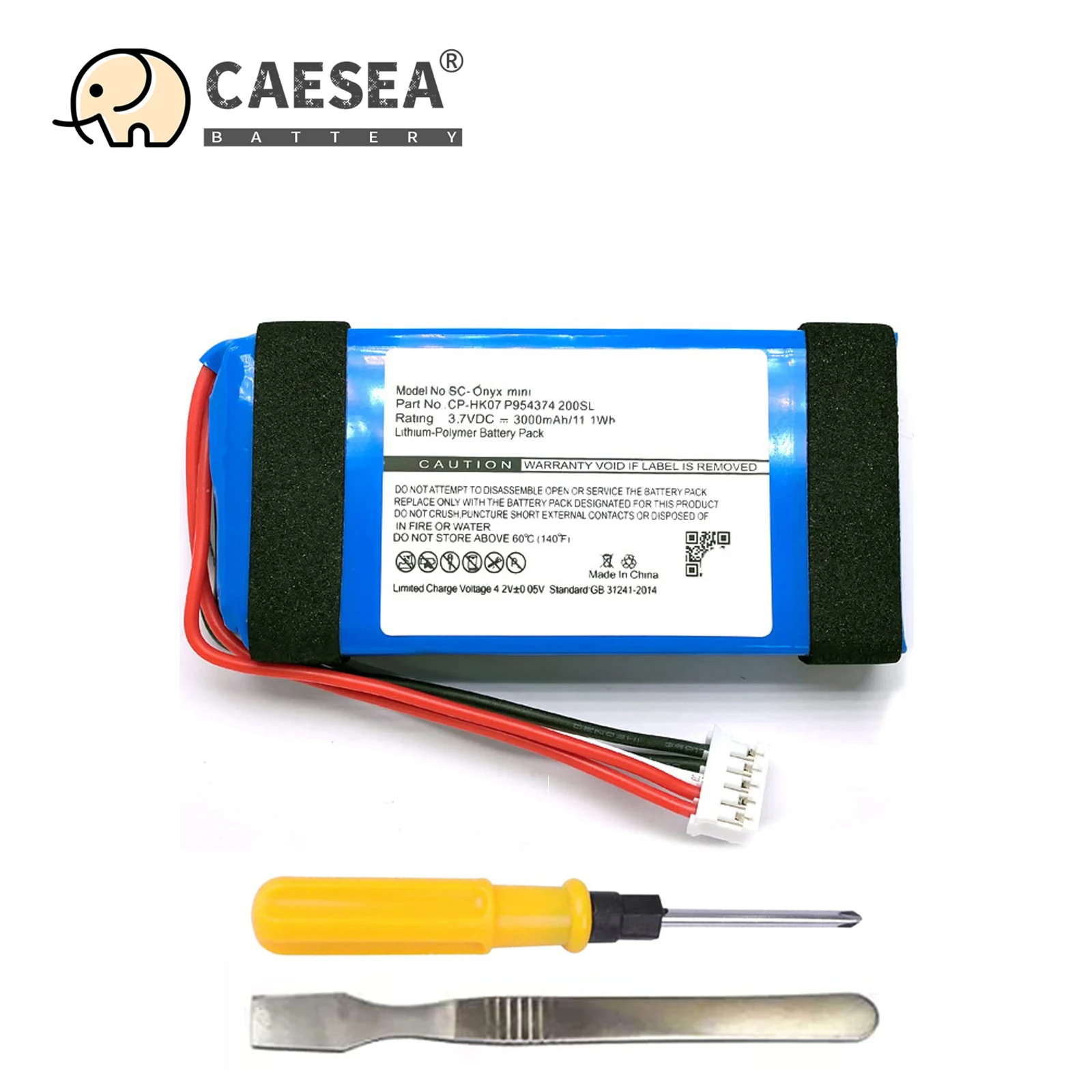 

CAESEA 3.7V 3000mAh Li-ion Replacement Battery for Harman Kardon Onyx Mini, CP-HK07, P954374