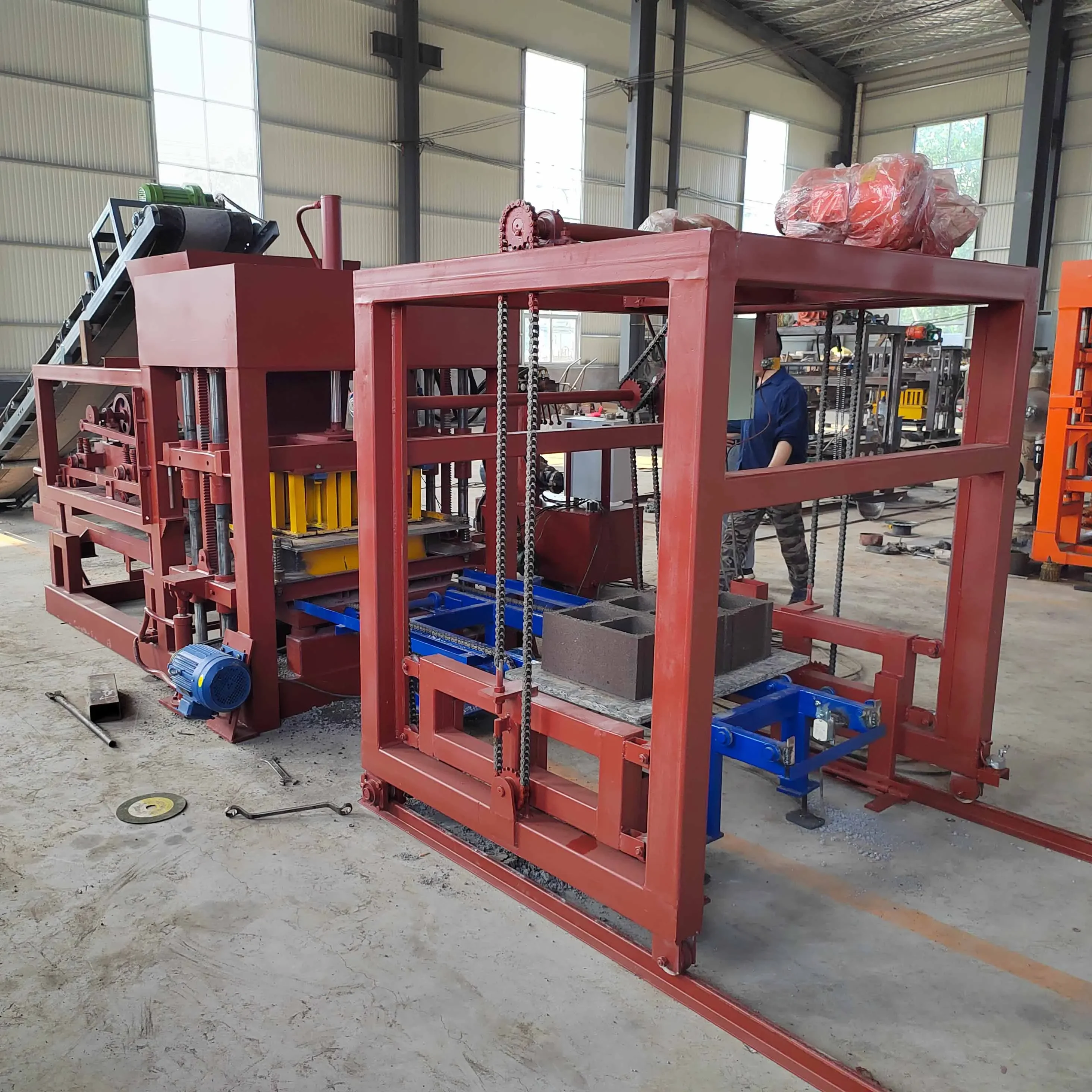 

Automatic Lifting Ecological Block Brick Making Hollow Cement Concrete Paving Brick Making Machinery South Africa