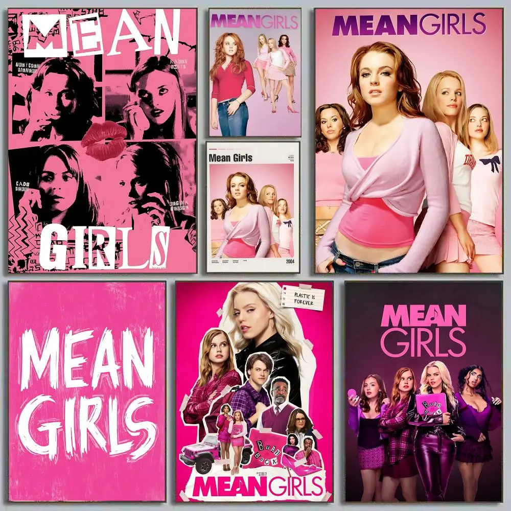 Affiche de film M-Mean Girls, décoration de maison, autocollant mural HD, imperméable, pour salon, chambre à coucher, bar, 1 pièce