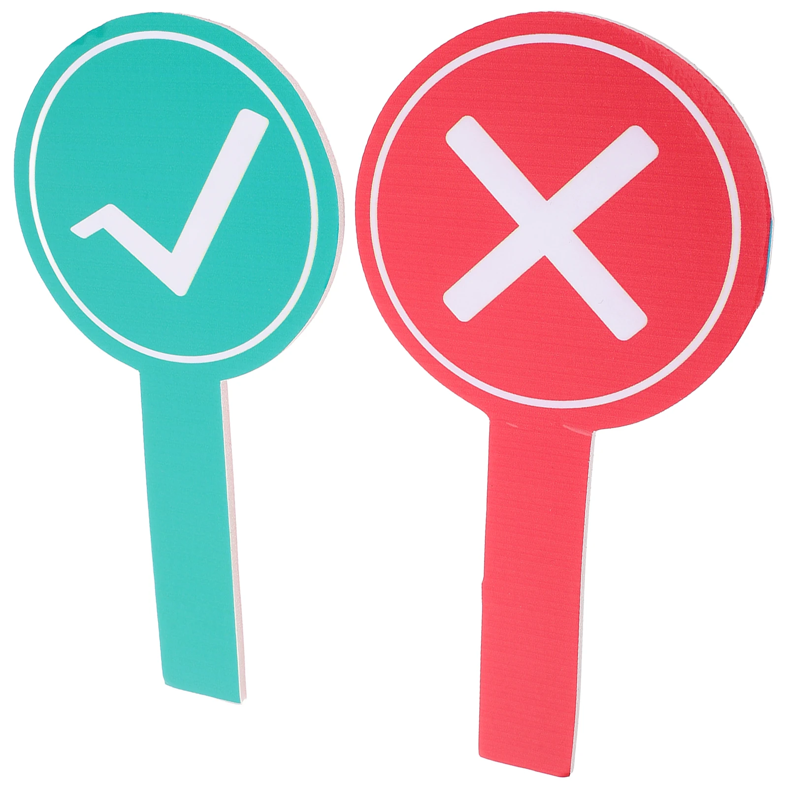 

2Pcs Handheld Score Board Dualsided Foam Teaching Tools True False Quiz Boards Yes Aid