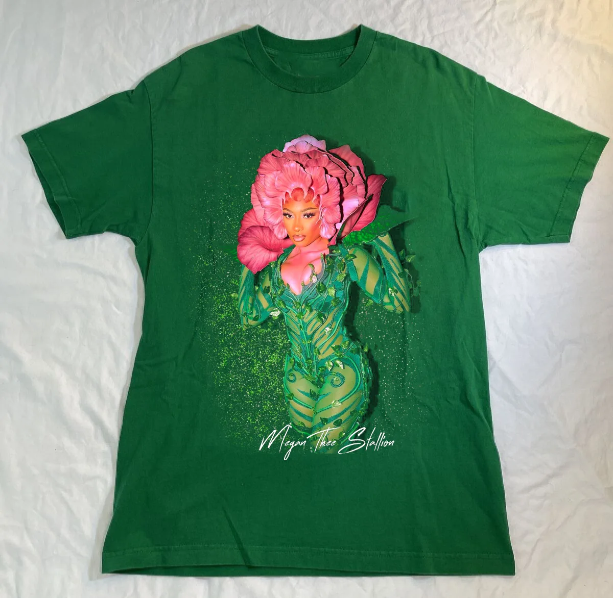 Rare Megan Thee Stallion Cotton Tee Gift For Fan S to 5XL Green T-shirt GC1135