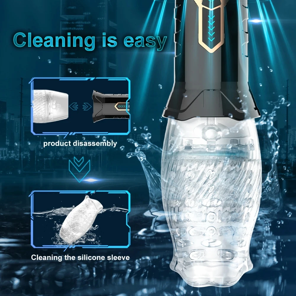Automatic Male Masturbator Rotation Silicone Vagina Vibrator Electric Pocket Pussy For Penis Male Piston Automatic Mastubator - view 6