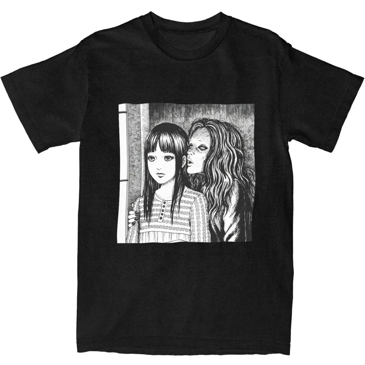 Oversized T Shirt Uzumaki Junji Ito 100 Cotton T-Shirts Tomie Horror Manga Anime Hip Hop Tshirt for Y2K Casual Short Sleeve Tops