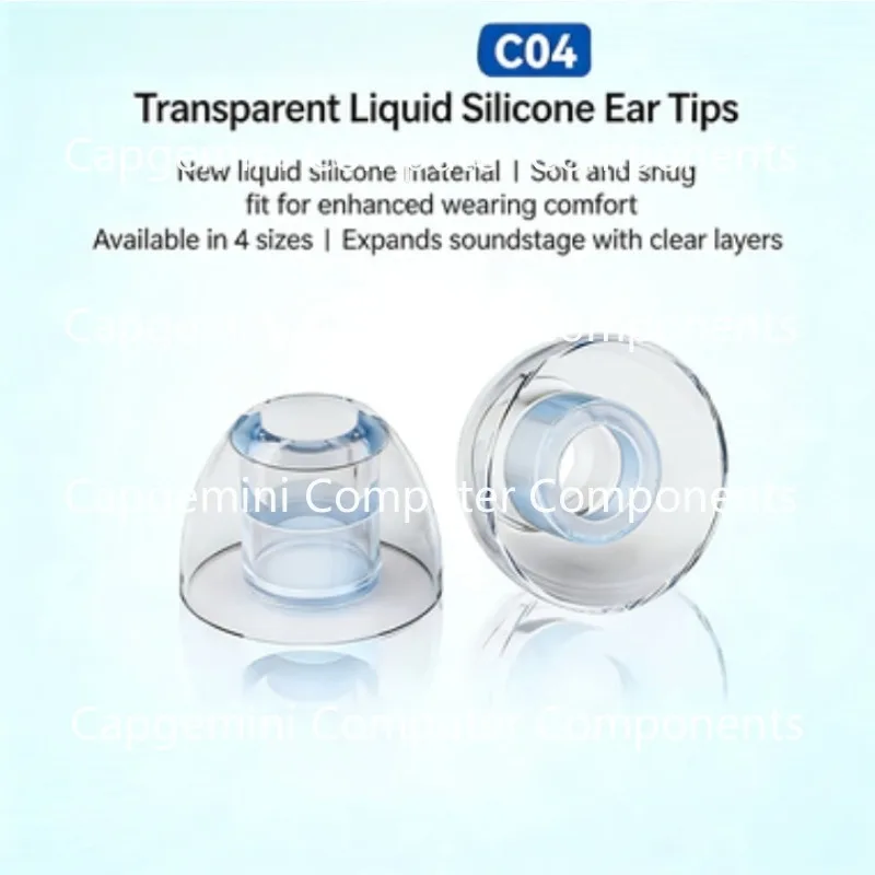 For NICEHCK C04 Liquid Silicone Ear Tips Flexible Noise Isolating Ear Caps Skin-friendly Reusable Eartips for Explorer 4U NX8