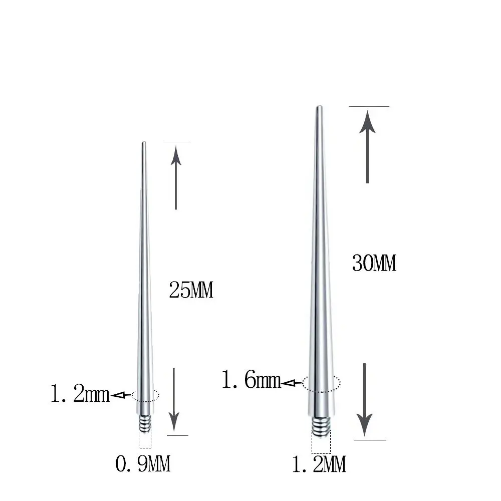 G23 alat tindik Titanium 14G/16G, alat tusuk 14G/16G untuk anting benang, panduan jarum tindik hidung untuk perhiasan alis bibir perut