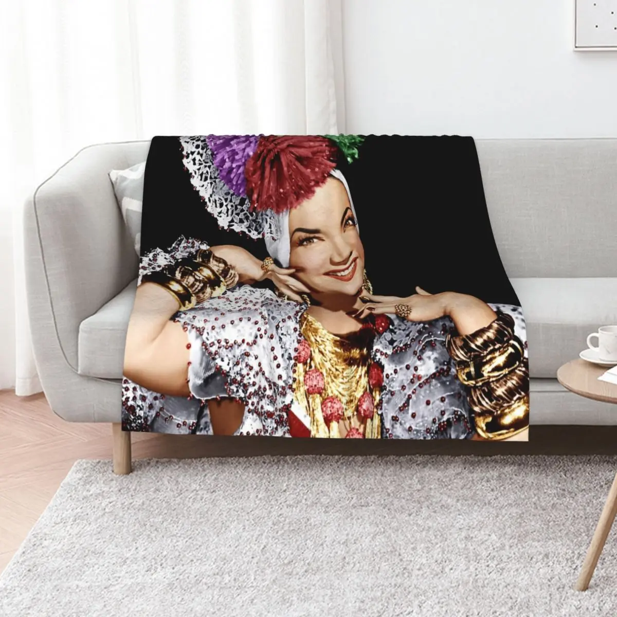 Carmen Miranda Throw Blanket Summer Cool Breathable Blanket for Sleeping