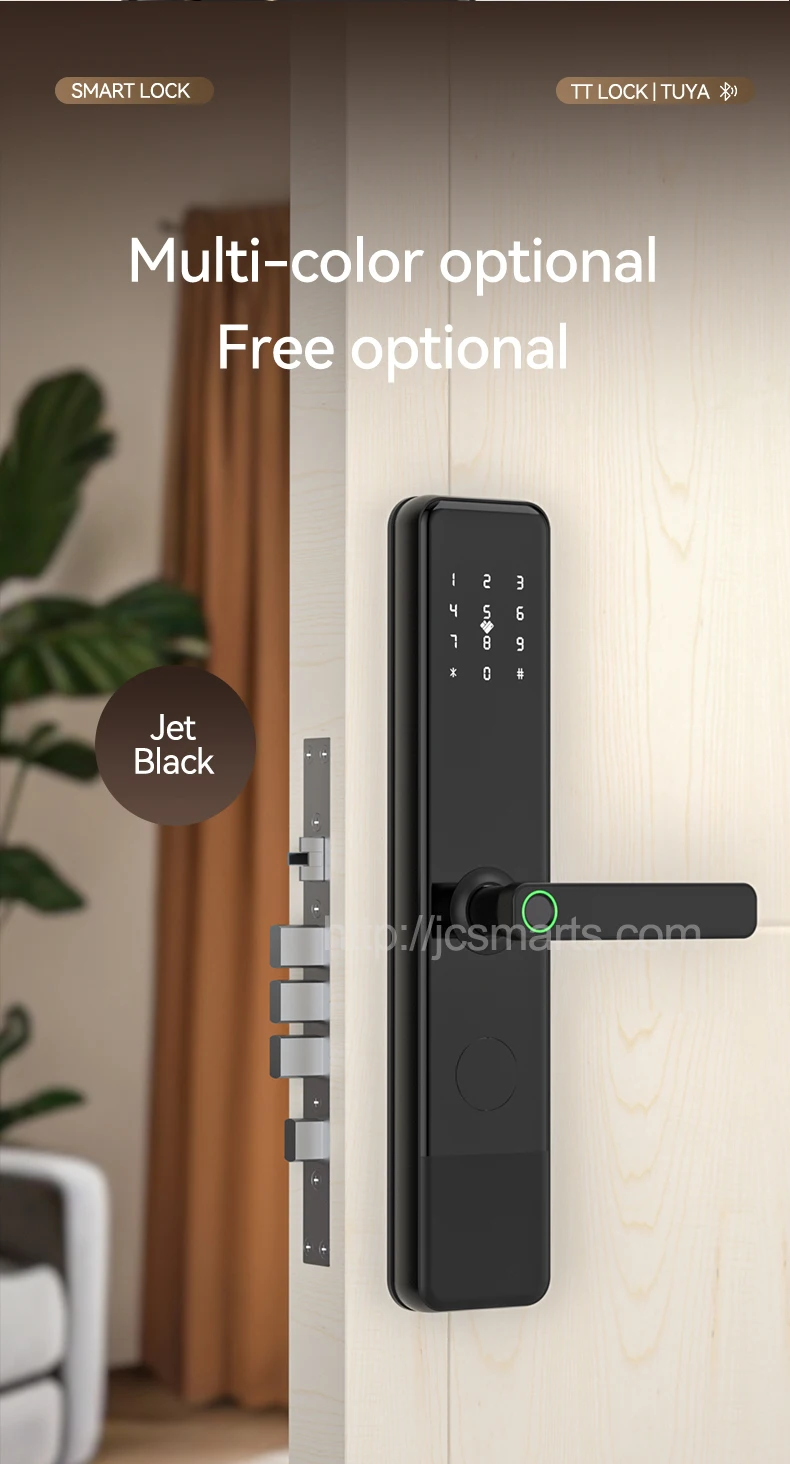 Neuankömmling Wifi Remote Ttlock App Keyless Security NFC-Karte Finger abdruck Passwort Digital Smart Locks mit 8 stücke Batterien betrieben – Detail 16