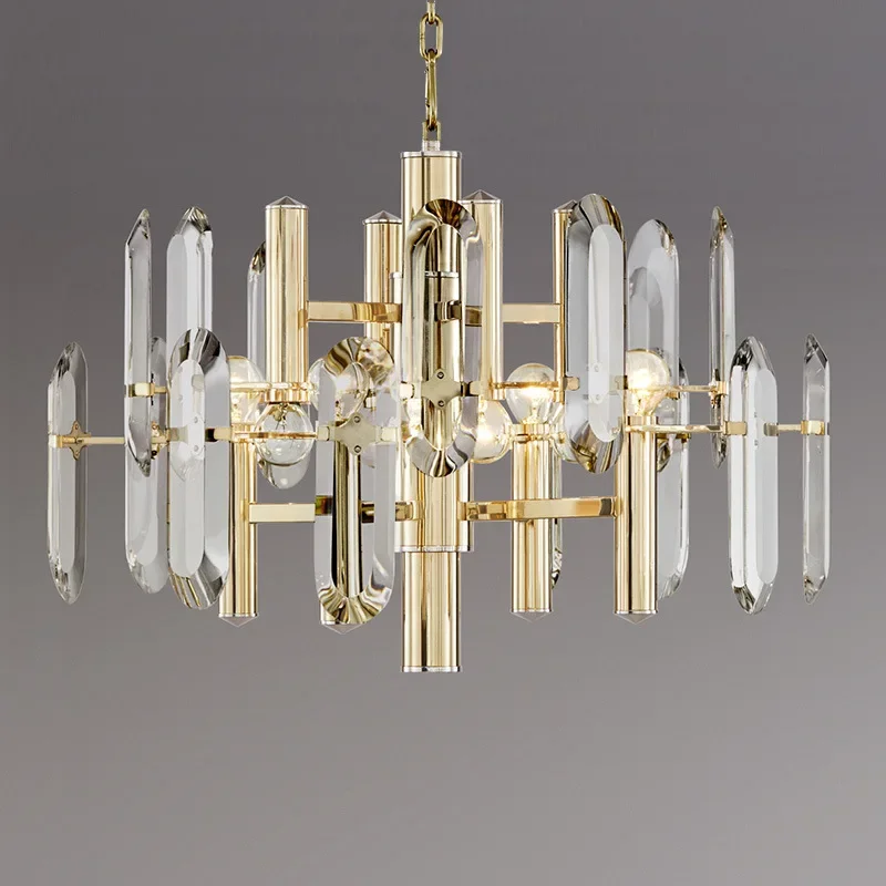 Brief design crystal chandeliers modern LED light Gold kristal r living room dinning room kroonluchte hanglamp