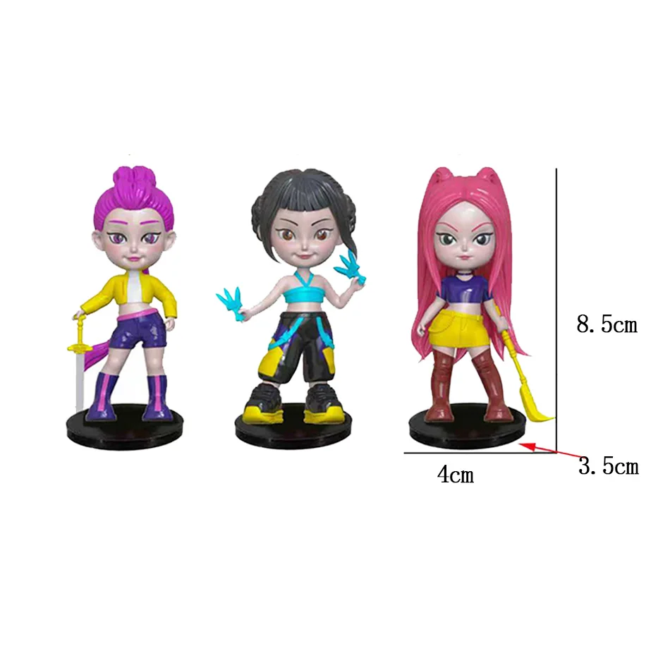 10pcs/Set Kpop Demon Hunters Action Figures Set Derpy Tiger Rumi Mira Zoey Sussy Dolls Collectible Figurines for Fans Gift
