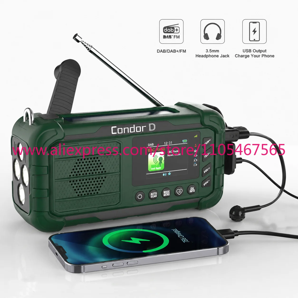1PCS 10000mah Solar Hand Emerg - Emergency Radio Solar recension och pris