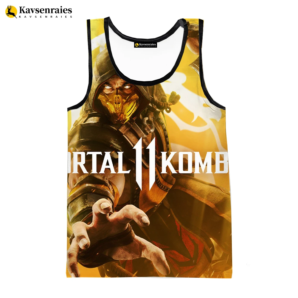 Mortal Kombat 11 Printed 3D Tank Tops Men\'s Clothing Men Women Casual Sleeveless T-shirt Hip Hop Streetwear Oversized Tops Tees