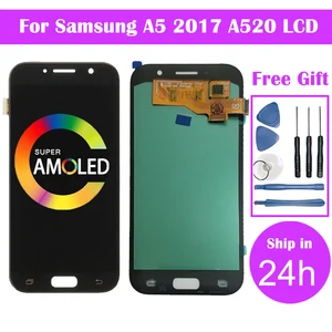 Samsung Galaxy A5 2017 A520 SM-A520F LCDディスプレイタッチスクリーンデジタイザーアセンブリ交換 6ベストセールスSamsung A5 2017 LCD -4