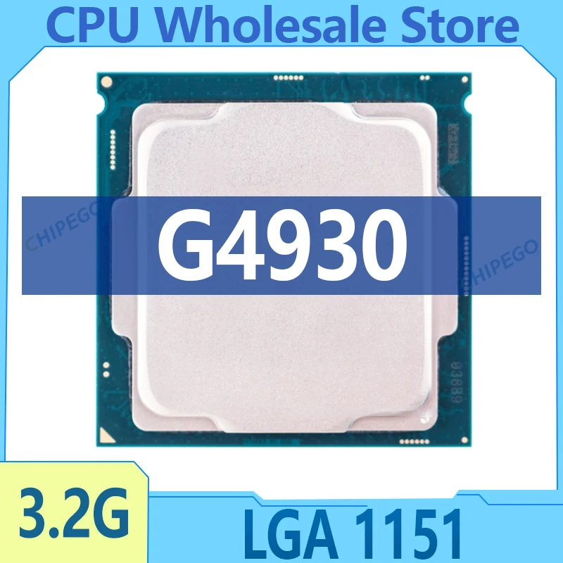 Celeron G4930 G 4930 3.2GHz SR3YN Dual-Core Dual-Thread 54W CPU Processor LGA 1151