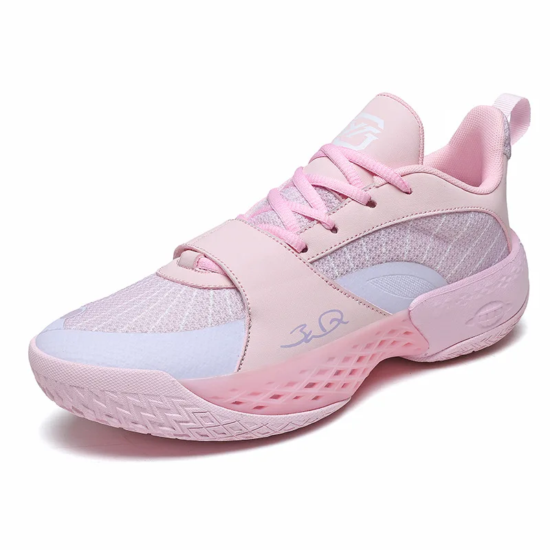 Lynjacye Pink Women Men's Basketball Shoes New Model Breathable Training Sports Sneaker Impact Protection Running Shoes