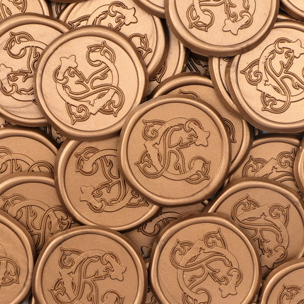 25pcs/set Wax Seal Stickers You\'re Invited Olive Branch Rose Bee Embossed Fans Mixed Pattern Self-adhesive Stickers DIY Decor