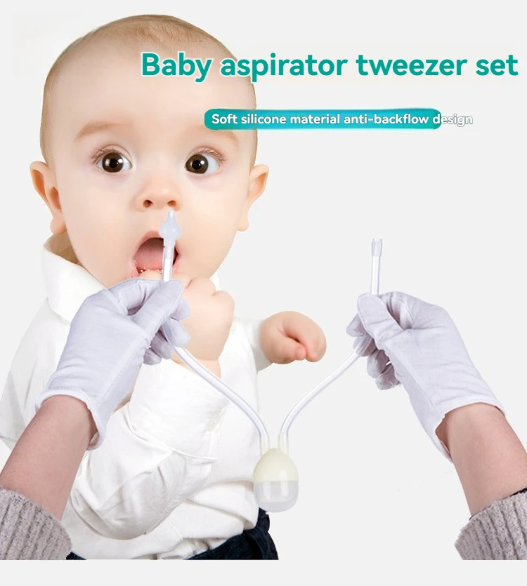 Ensemble de pincettes d'aspirateur Nasal d'aspiration de bouche de bébé, ensemble de produits de soins de congestion nasale Anti-reflux