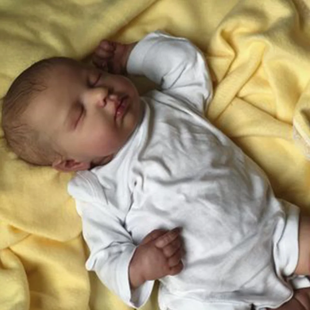 19 inch Lfelike Reborn Doll LouLou HandmadeToy 3D PaintedVascular Vinyl Grl Christmas Gift Artist's Collection