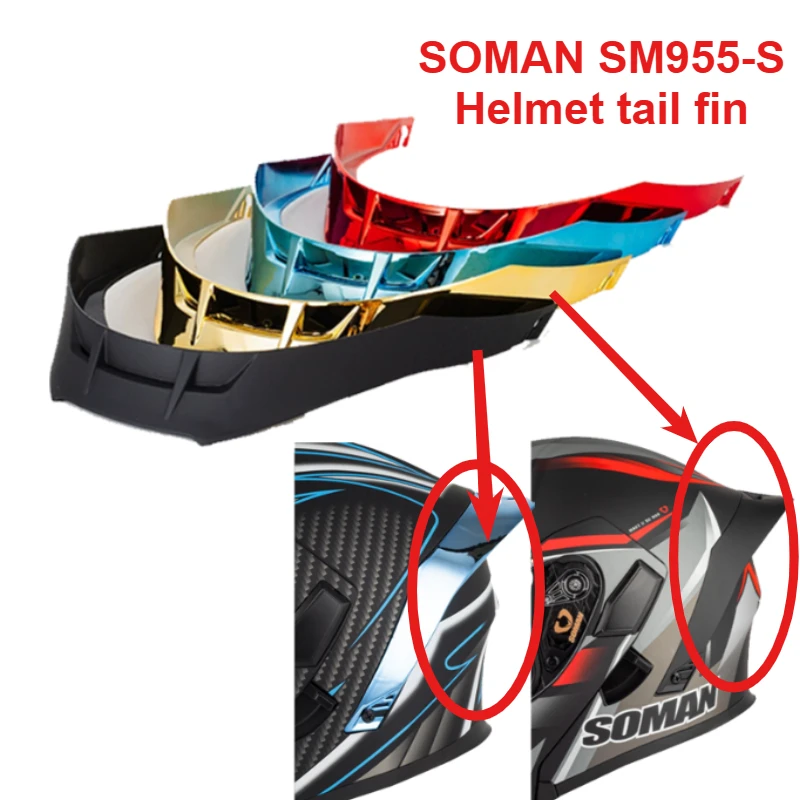 

SOMAN SM955-S Helmet Rear Spoiler Wing Motorcycle Accessories Decoration Casco Moto cascos para moto