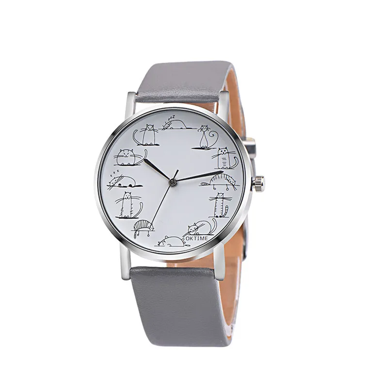 Montres à quartz chat mignon pour femmes, montres-bracelets décontractées pour femmes, livraison directe, 2023