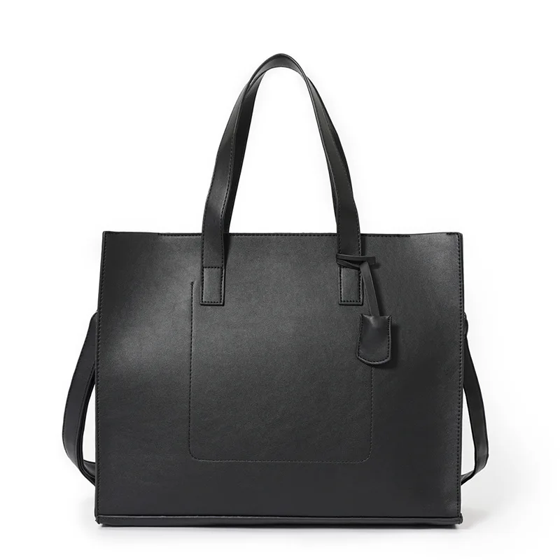 Universal vintage pu leather fashion large capacity business multifunctional casual handbag brand designer shoulder laptop bag