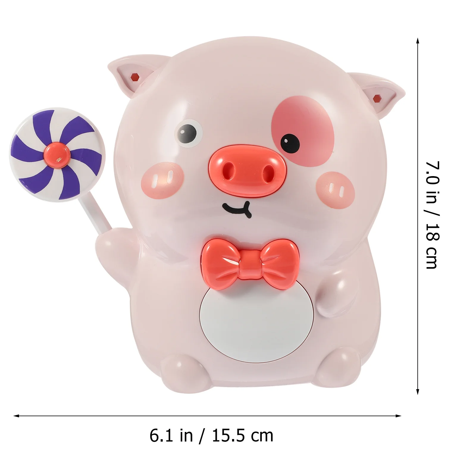 1pc Schattige Mooie Abs Cartoon Varken Munt Bank Lollipop Sleutel Geldbesparende Pot Desktop Decoratie Voor Kinderen Verjaardag Kerstcadeau
